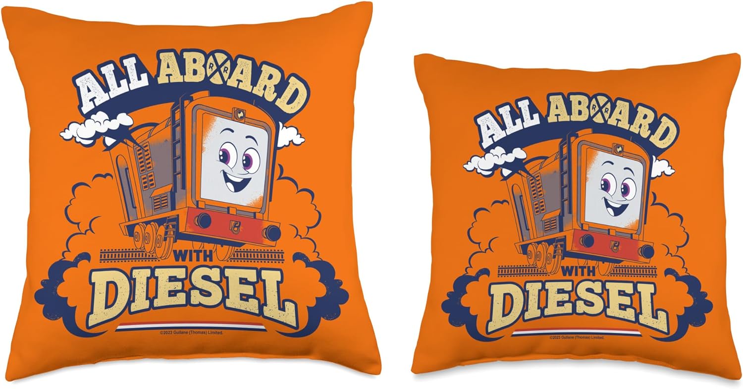 Thomas & Friends - All on Board with Diesel Throw Pillow