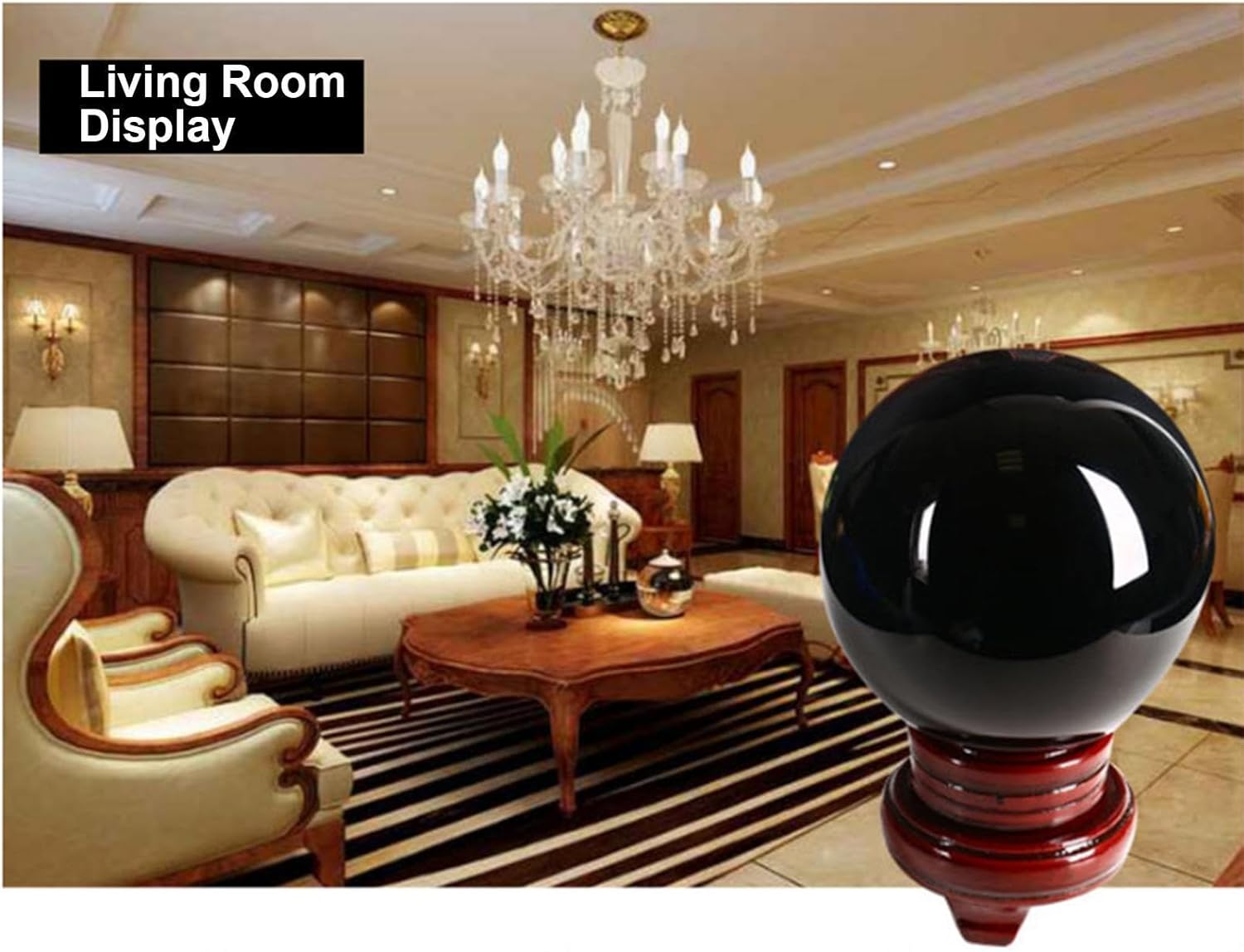 Crystal Obsidian Crystal Ball Gemstone Sphere Stones for Fengshui Ball,Crystal, Divination Sphere,Home Decoration,160mm