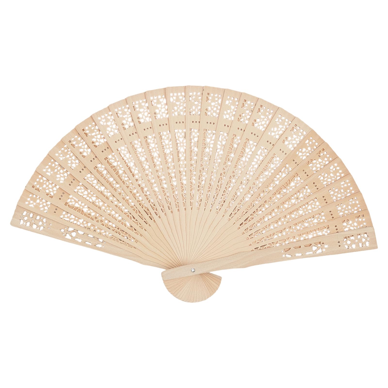 Personalisierbarer Lotusholz Handfächer,Hochzeitsfächer Gastgeschenk
