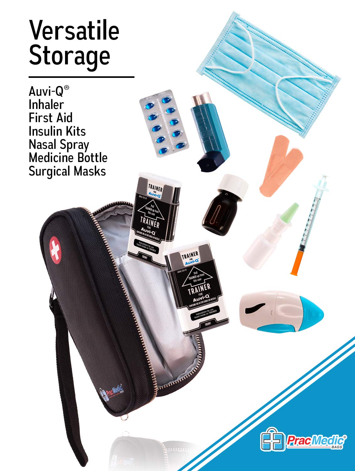 PracMedic Bags Epipen Carry Case Holds Epi Pens, Auvi Q, Inhaler