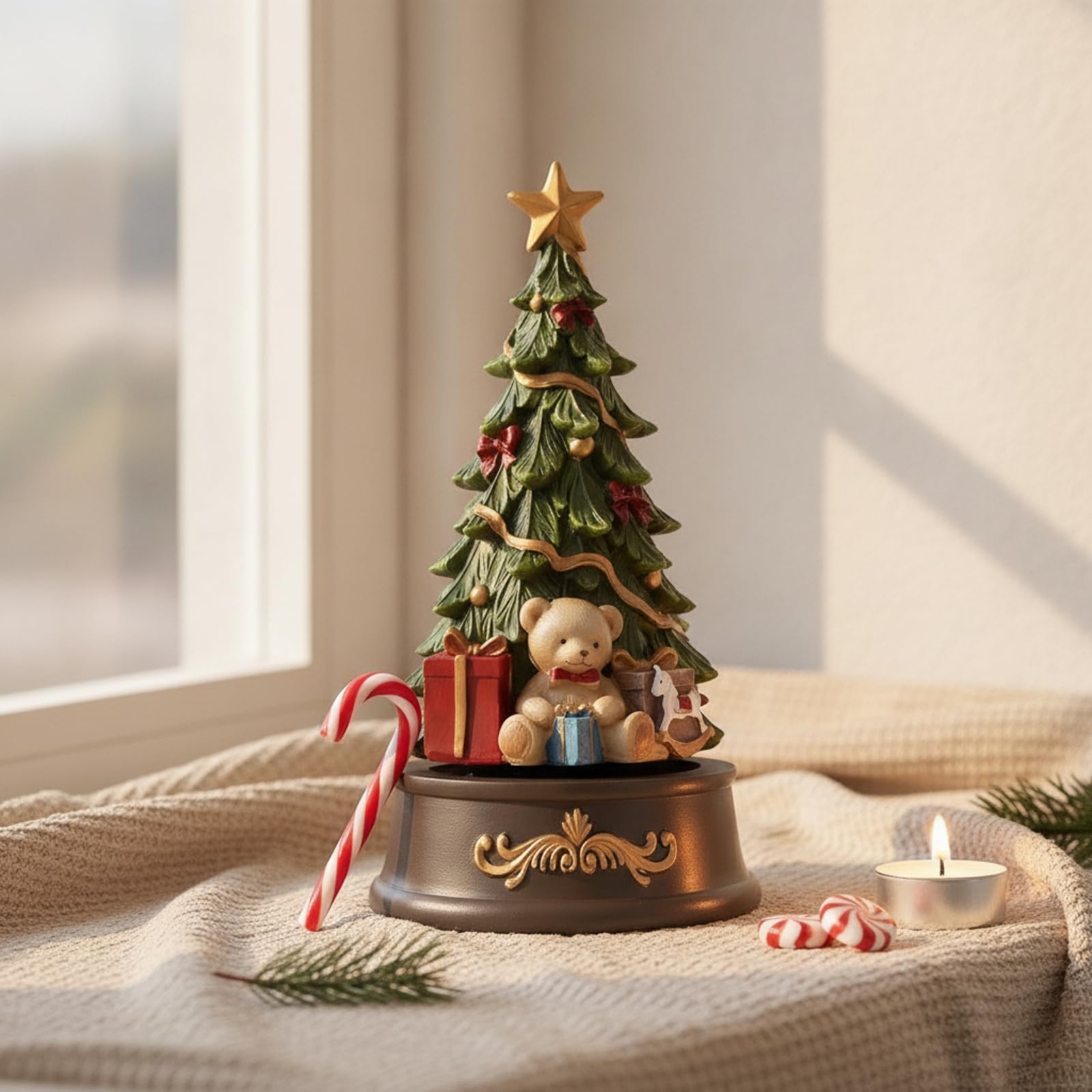 pin Noël Miniature Décoratif | Ornement pin Noël, Festif, Décoration, pr Cheminée, 25CM, Style B