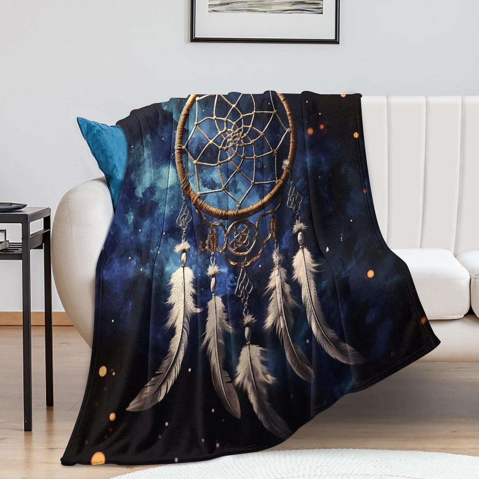 Couverture de lit en peluche super douce blanche 150x200 cm au fini soyeux haut de gamme