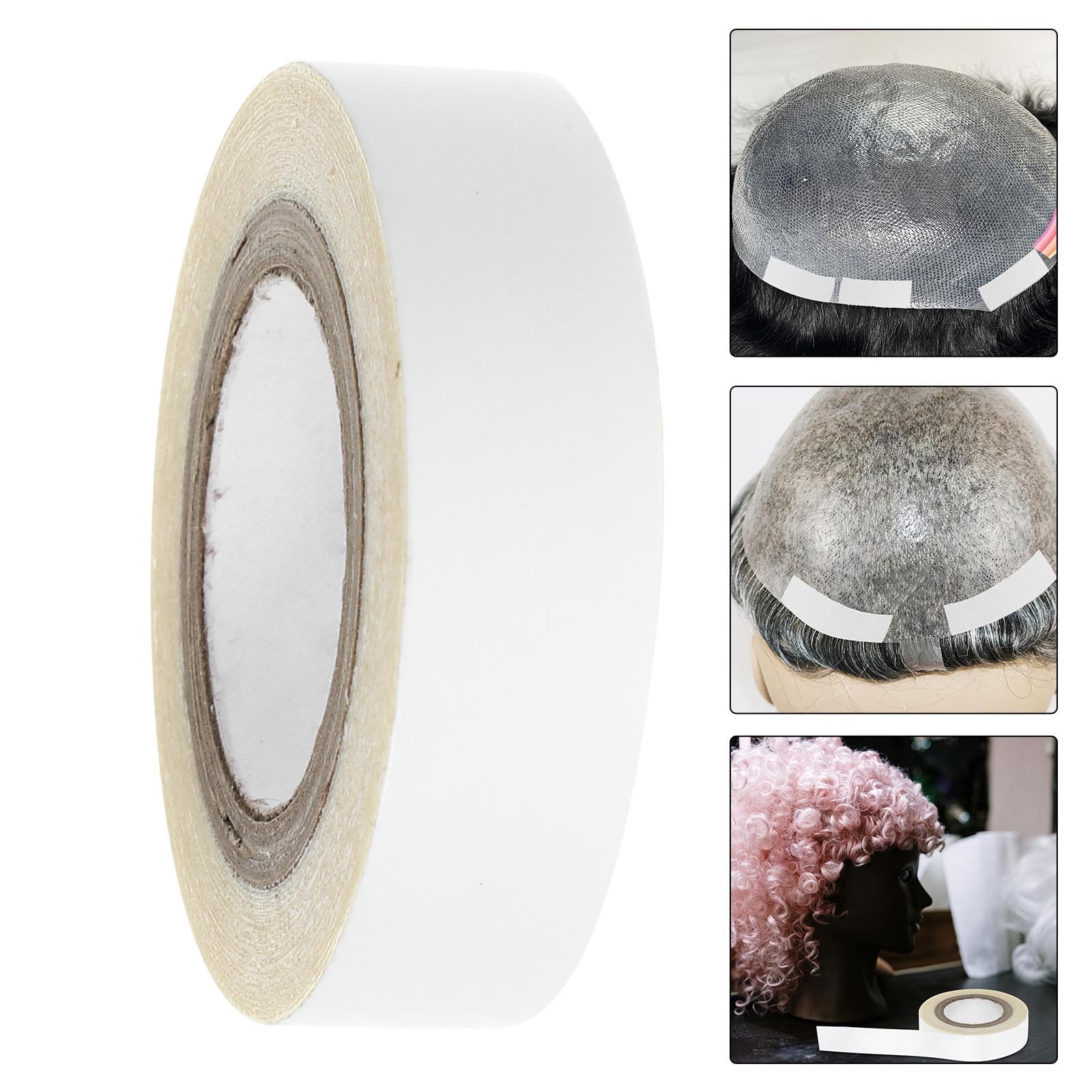 KICHOUSE 1rollo Cinta Adhesiva Doble Cara para Pelucas sin Costuras Fuerte y Cómoda para Extensiones y Prótesis Capilares
