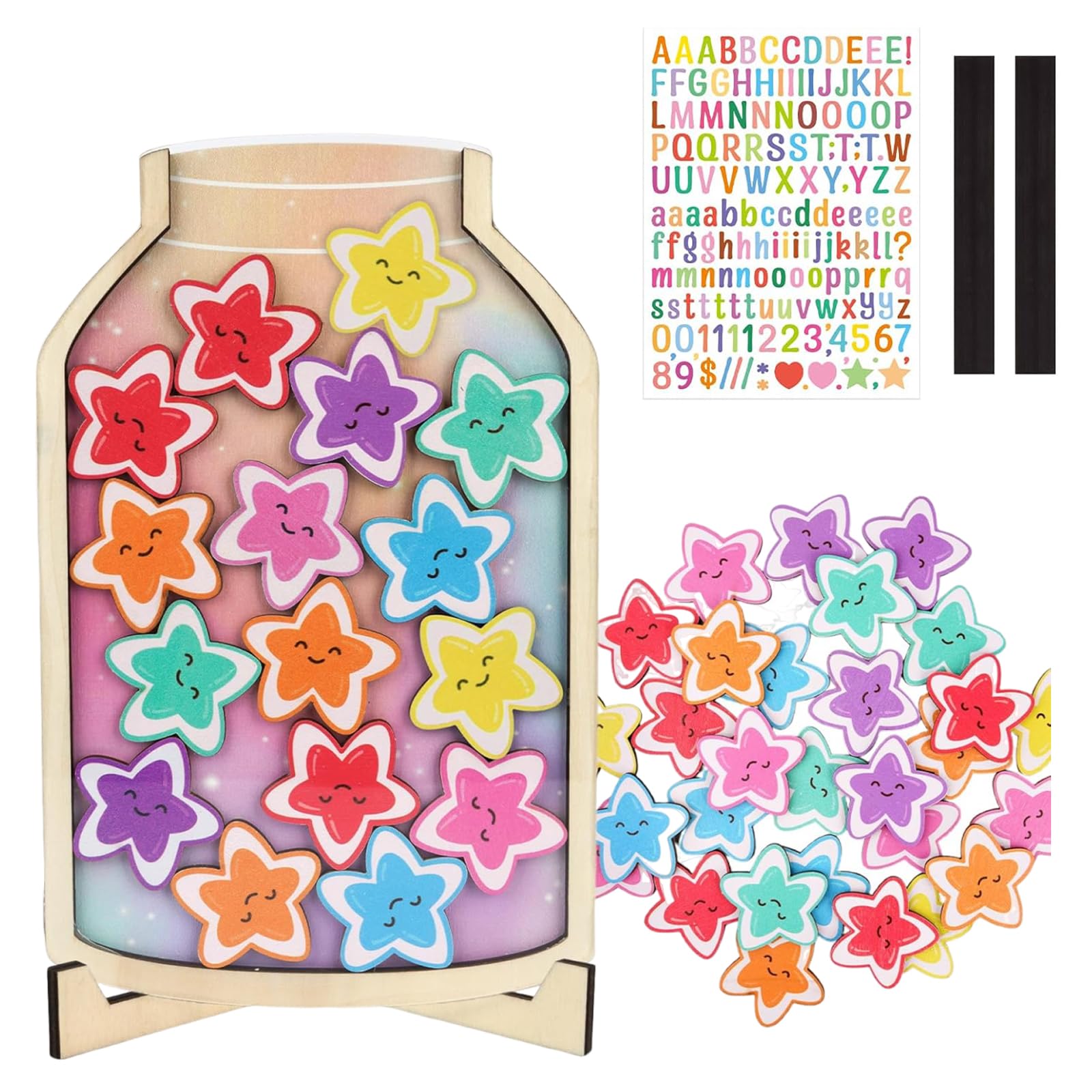 1 PCS Reward Jar for Children, Reward Chart for Positive Behavior, Motivational Reward System for Kids, Encourages Daily Routines and Chores, Classroom and Home Use, High-Quality Materials