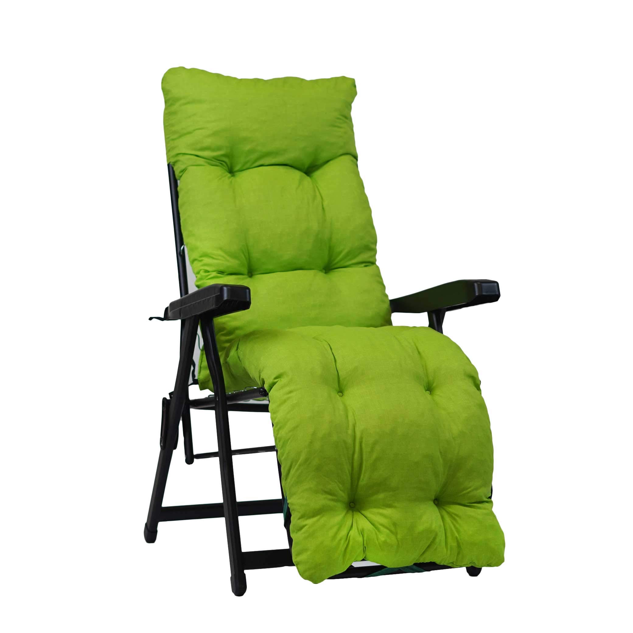 TECNOWEB Cuscino Imbottito per Sdraio con poggiapiedi (160x45cmx10cm) - 100% Made in Italy - Ricambio Cuscino Ideale per Sdraio da Giardino - Disponibili Diversi Colori