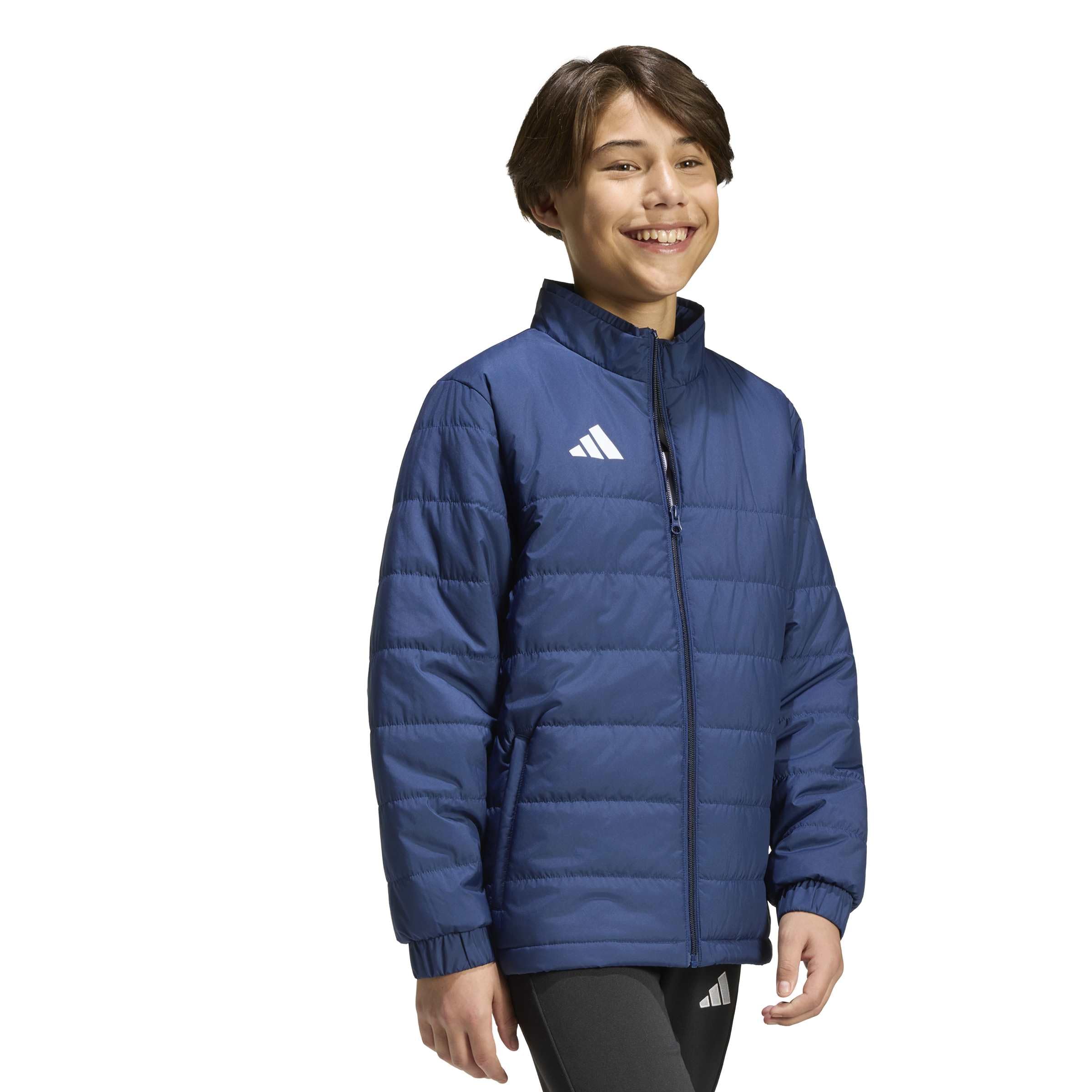 adidas Uniseks - dzieci Entrada26 Light Kids Coat, team navy blue 2/white, 3-4 Years