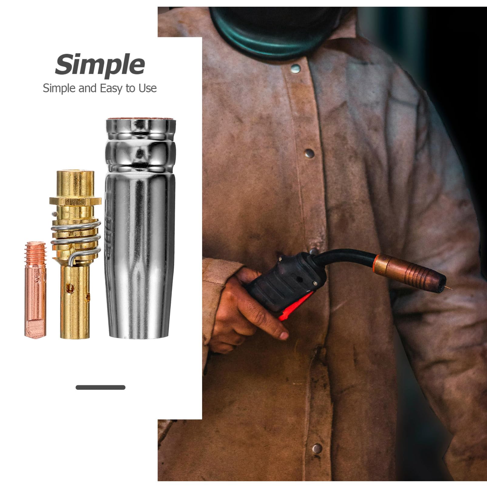 NULYLU 1 Set Welding Accessories Shield Nozzle for Welding Nozzle Welding Supply Welding Gas Copper Nozzles Welding Nozzle Tip Welding Copper Nozzle Welder Nozzle Welding Accessory