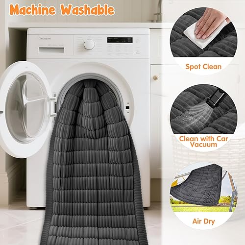 Miniatura 6 de Tapete de cama para mascotas de asiento trasero, cama de perro a cuadros para asiento trasero de automóvil, fundas de franela para perros de dos