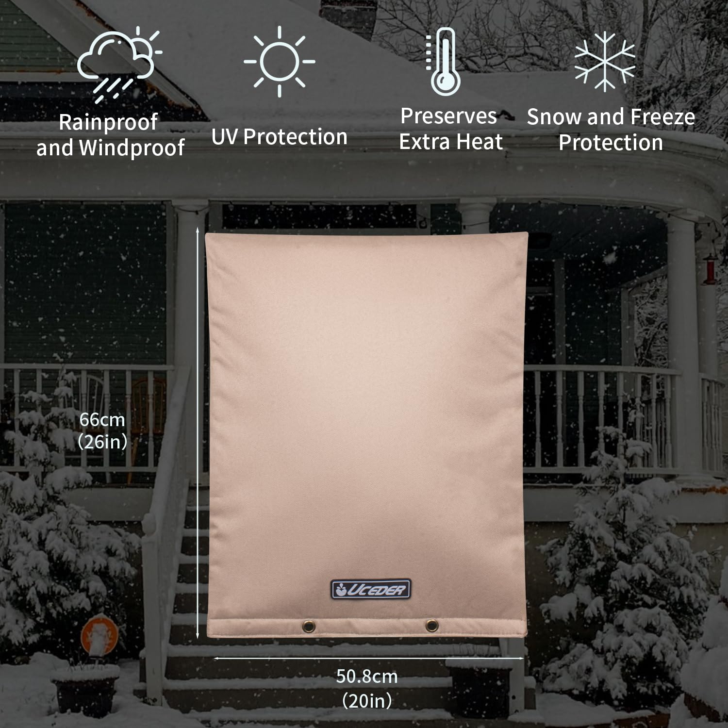 Housse De Protection Pour Pompe De Puits – Tissu Oxford 600D Imperméable Et Anti-gel – Taille 30x50x75 Cm, Couleur Noire