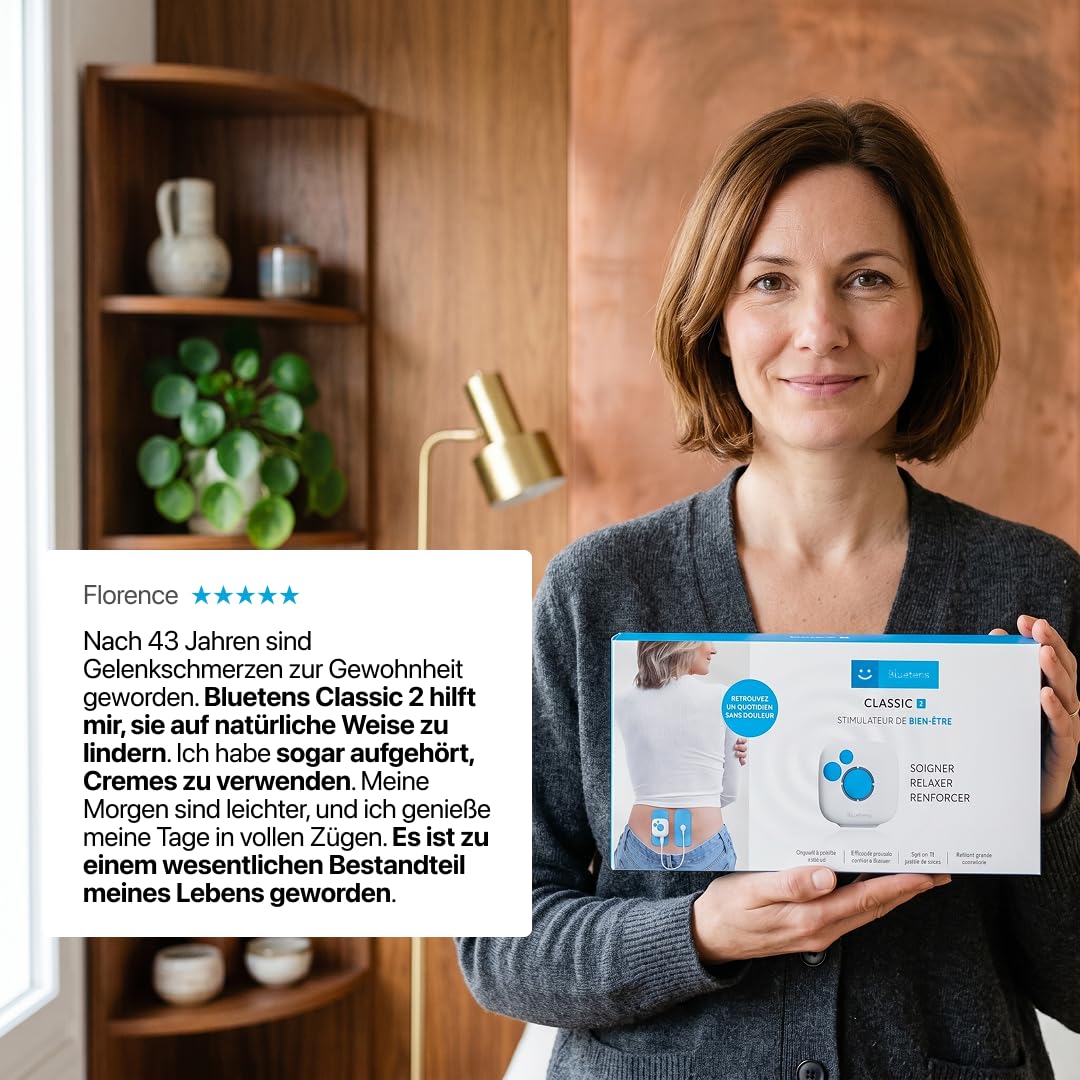 Bluetens Classic 2 Digital TENS/EMS Gerät, Elektrostimulationsgerät, Schmerztherapie, Muskelentspannung, Massage