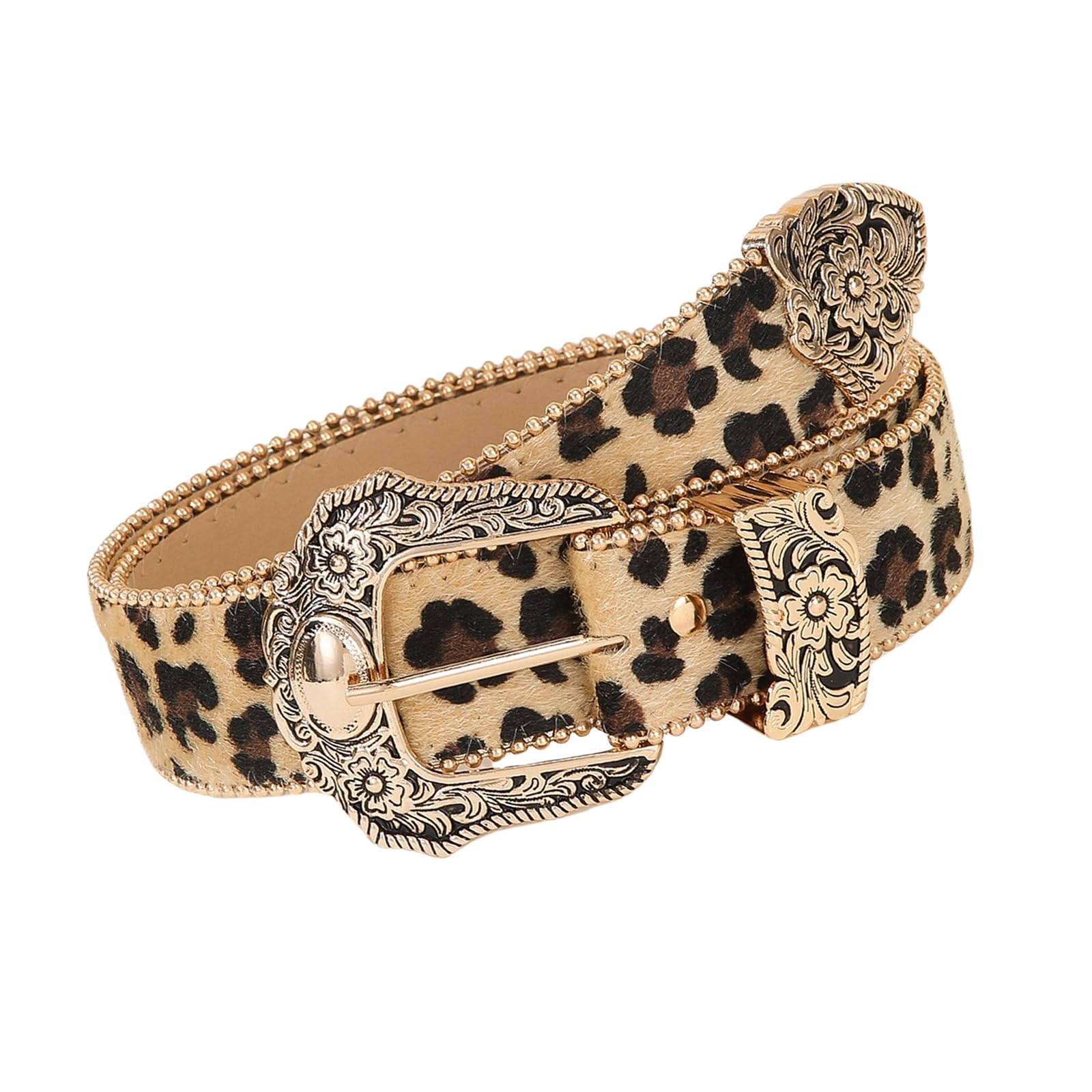 Yigzycn Unisex A Blingbling Waist Belt For Street Dance Jean Belt Punk Waist Chain Leopards Print Rhinestones Rhinestones Belt Men