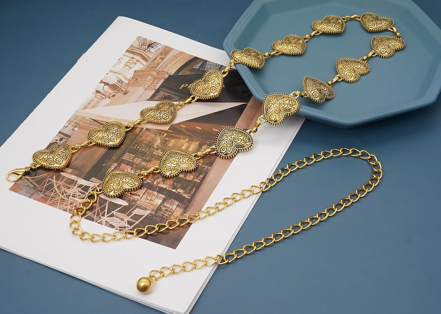 Western Belt for Women Metal Concho Belt Cowgirl Chain Belt Boho Waist Chain - Image 6