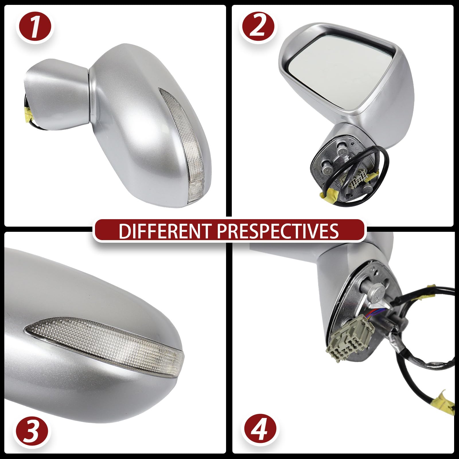Per FIT Per JAZZ 2005-2008 GD1 GD3 Per CITY 2007-2008 GD6 GD8 Auto Porta Esterna Retrovisore Specchio Montaggio 5-PINS Con Segnale Girata (Colore : 5 wire left3
