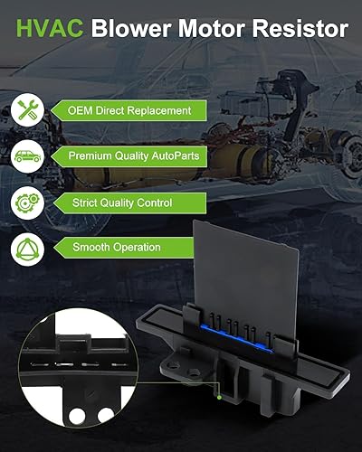 Miniatura 173 de SCITOO Resistencia de motor de ventilador HVAC para 2008-2013 para Chrysler 300/2008-2016 para Town & Country/2008-2010 para Dodge Charger/2008-2018