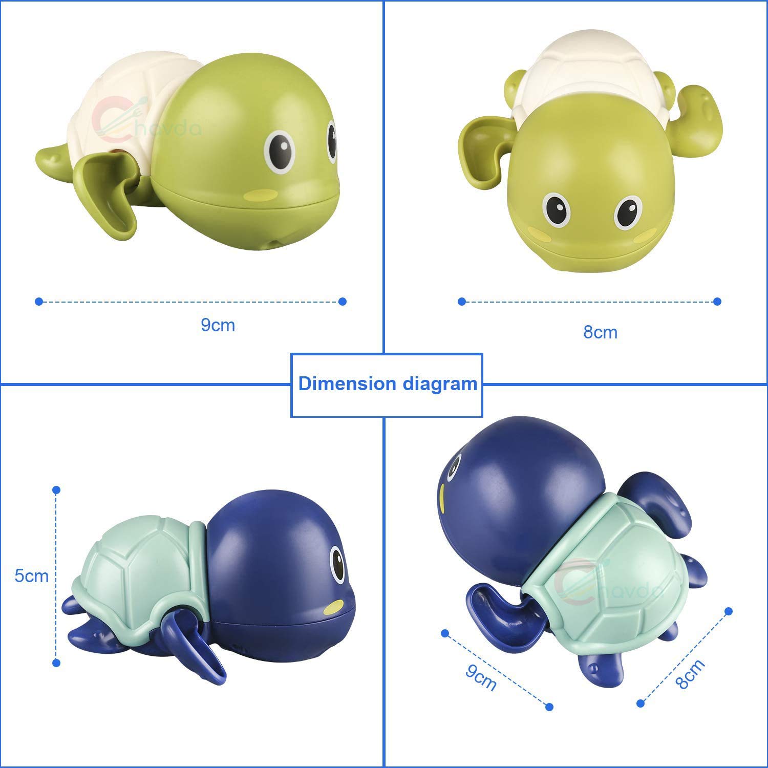 Chavda Bath Toys for 1-5 Year Old Boy Girls Gifts Swim Pool Bath Toys for Toddler 1-3 Bathtub Toys for Baby Boy Birthday Gifts for 1-4 Year Old Boys Girls (Multi Colours) (Pack of 10) 4