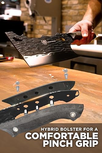 Miniatura 4 de Dalstrong Obliterator - Cuchillo de carnicero  9 pulgadas  Serie Barbarian  Acero inoxidable de alto carbono sueco 14C28N  Mango de madera