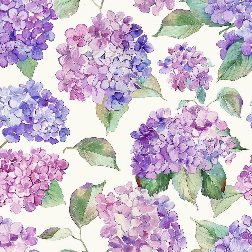 JIAOQSS Peel and Stick Wallpaper Watercolor Purple Flowers Self Adhesive Wallpaper Wallpaper Contact Paper Furniture Sticker for Living Room Bedroom