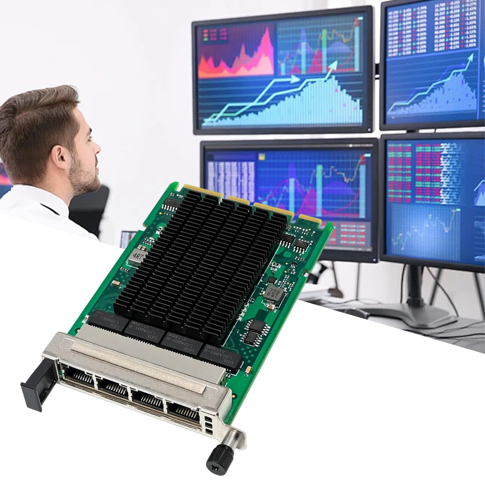 Tarjeta de red de servidor OCP3 0 I350 Gigabit de 4 puertos con chipset NHI350AM4 y adaptador Ethernet eficiente de gestión avanzada