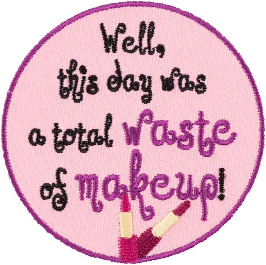 Total Waste of Makeup Lipstick Patch, Embroidered Ladies Patches