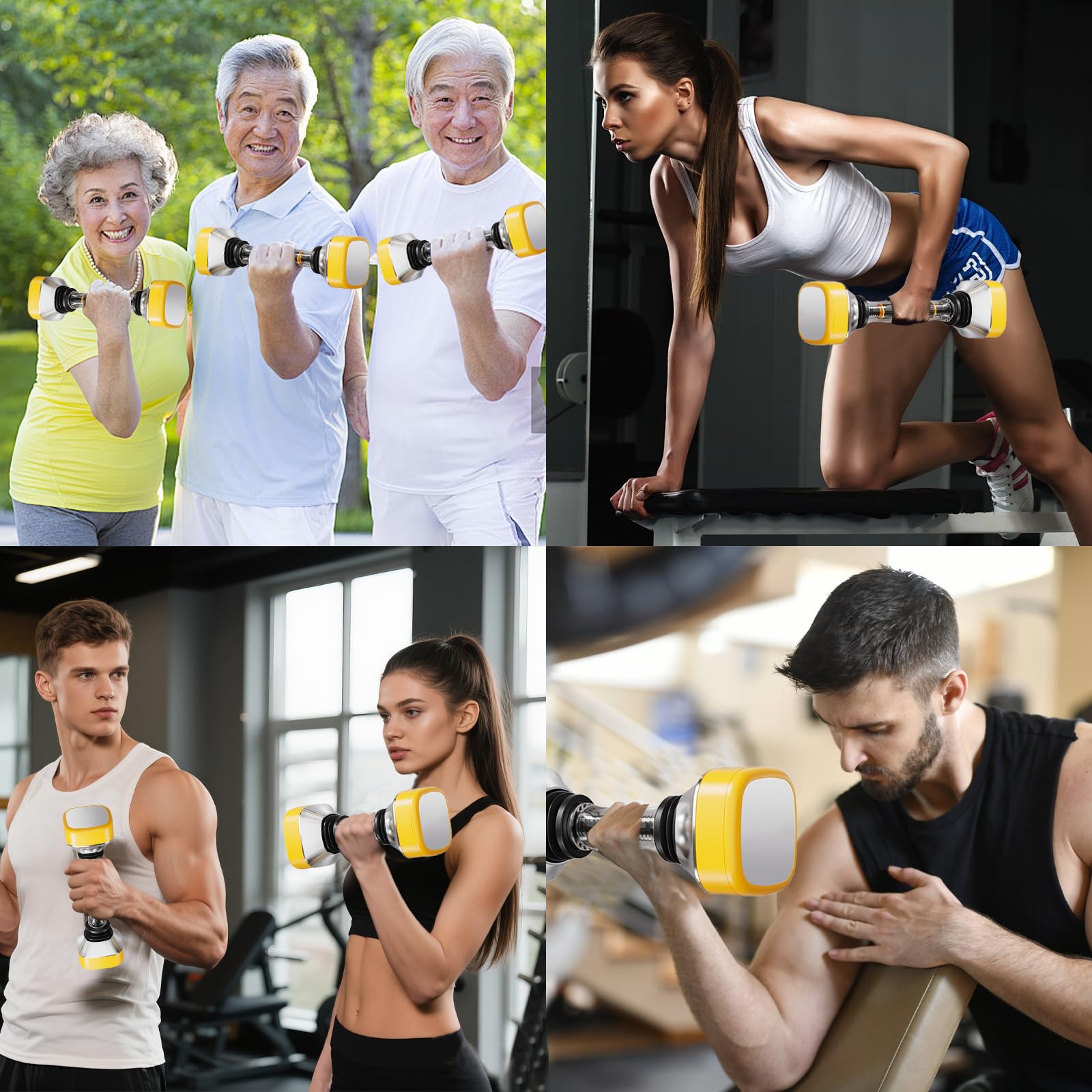 Hanteln Set, Vibrations-Schwinghantel,10-30kg Verstellbare Kurzhanteln Set,Rutschfeste Vibrationshantel,Gewichte Hantel für Krafttraining, Fitness, Home Gym, Geschenk