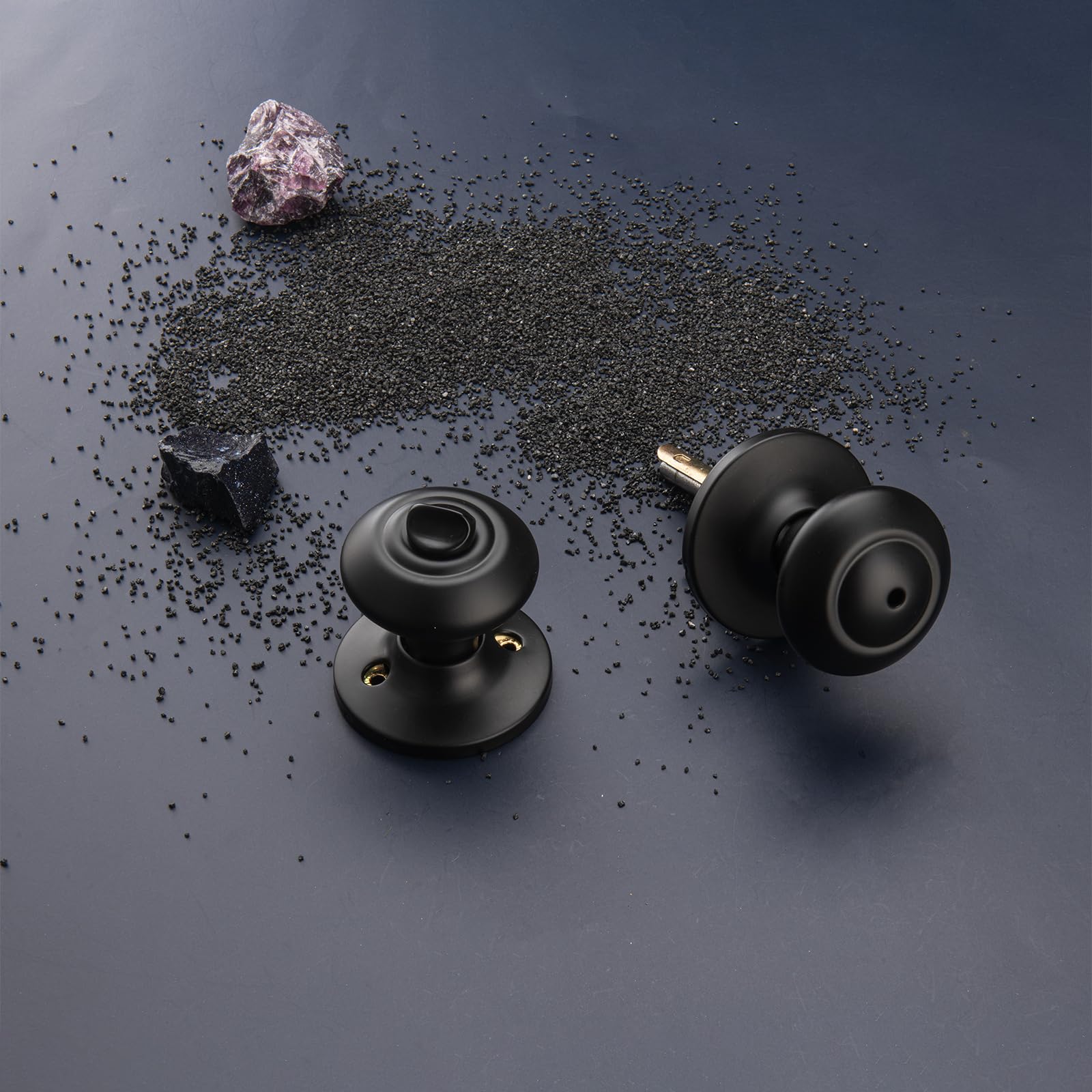 Vintage Black Door Knob with Lock - Buy Now -5