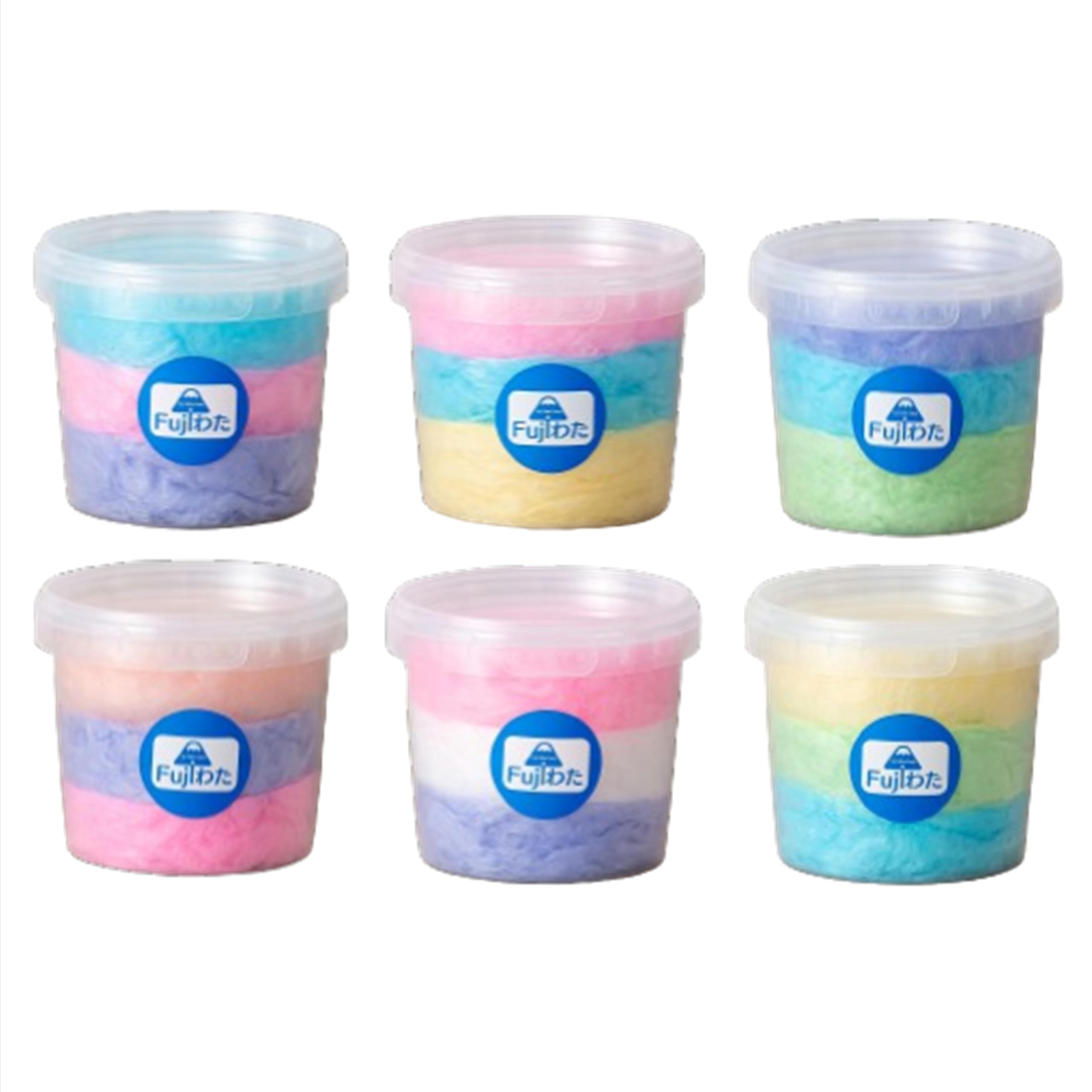 わたあめ⭐︎⭐︎ Amazon.co.jp: 【ふわふわ わたがし】 3色 レインボー わたあめ 6個 綿