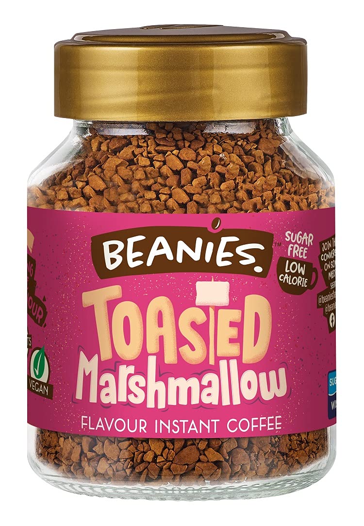 Beanies The Flavour CoInstant Coffee - Toasted Marshmallow, 50g |Low Calorie, Sugar Free|