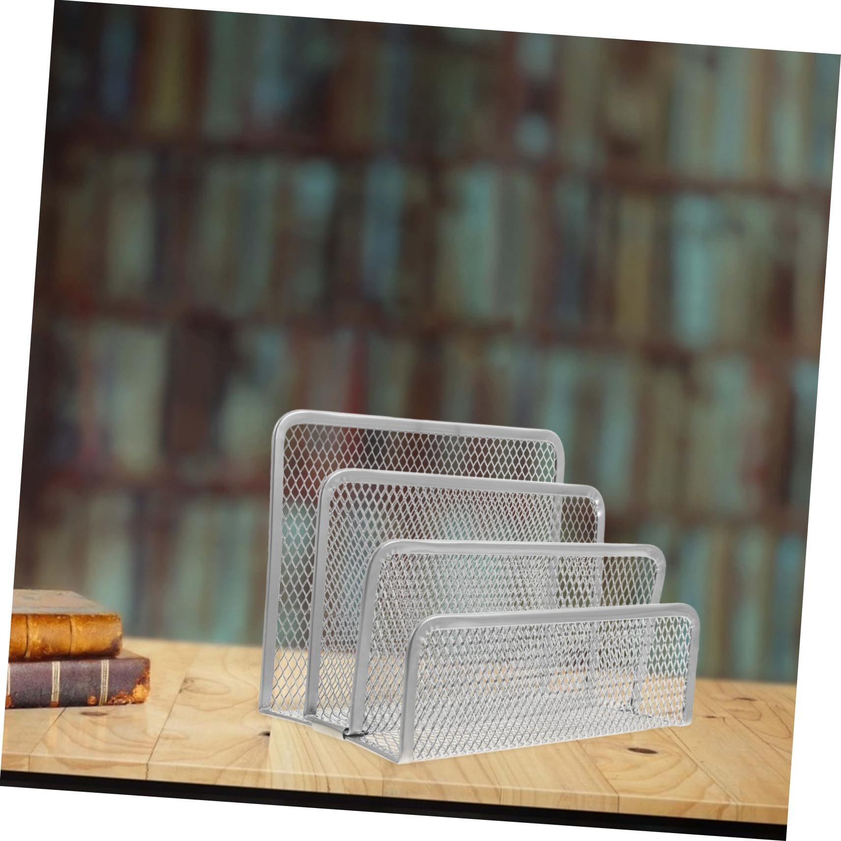 Operitacx 4pezzi Supporto Libri Metallico Da Scrivania Con Scomparti Organizzatore Riviste Per Ufficio e Studio Design Elegante e Leggero Per Casa e Ufficio