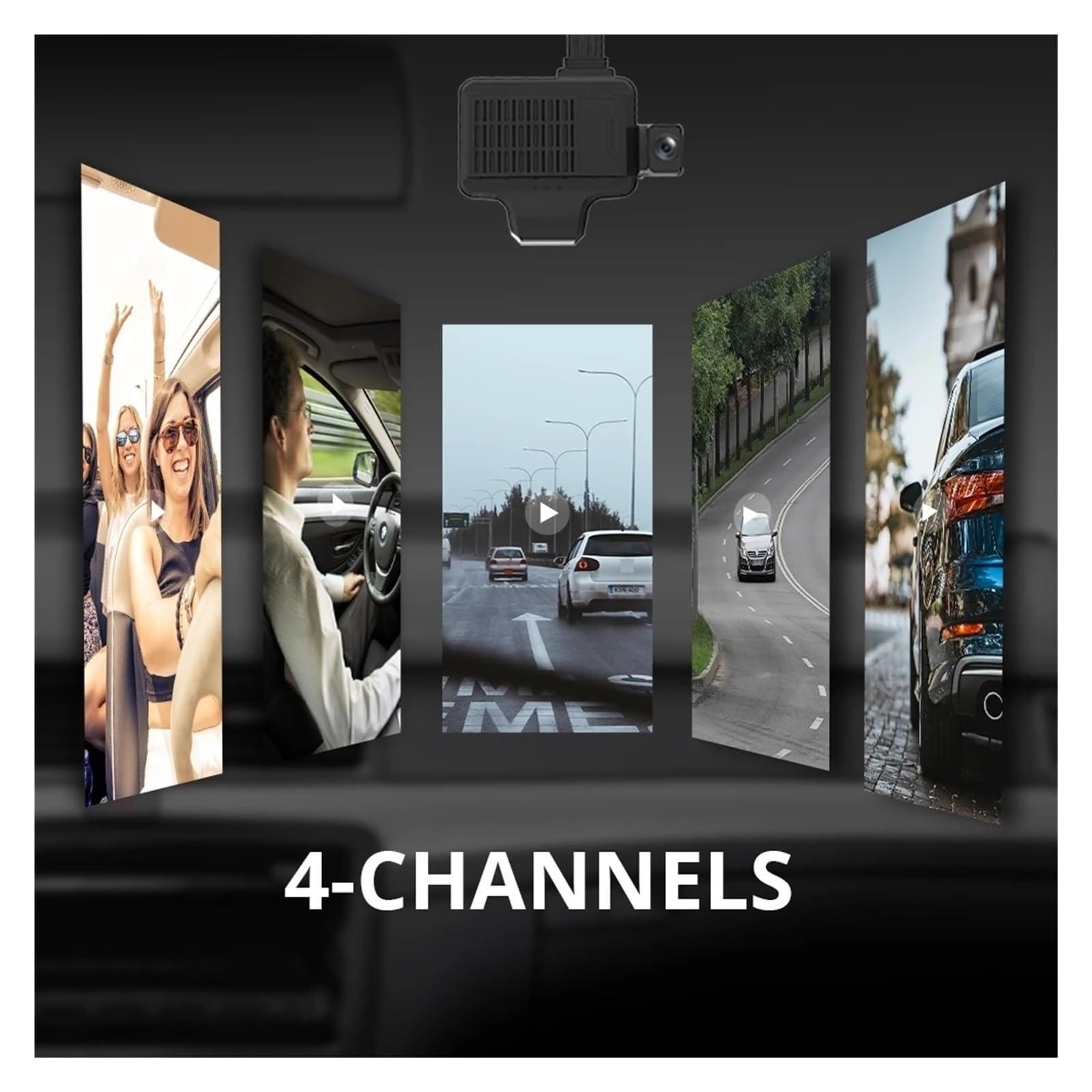 4G AI Dash Wideo na żywo Śledzenie GPS Zdalne monitorowanie Przechowywanie w chmurze Wifi Rejestrator samochodowy Bezpłatna aplikacja internetowa Super Widzenie Nocne(3 Cam 1 year,With 256G SD Card)