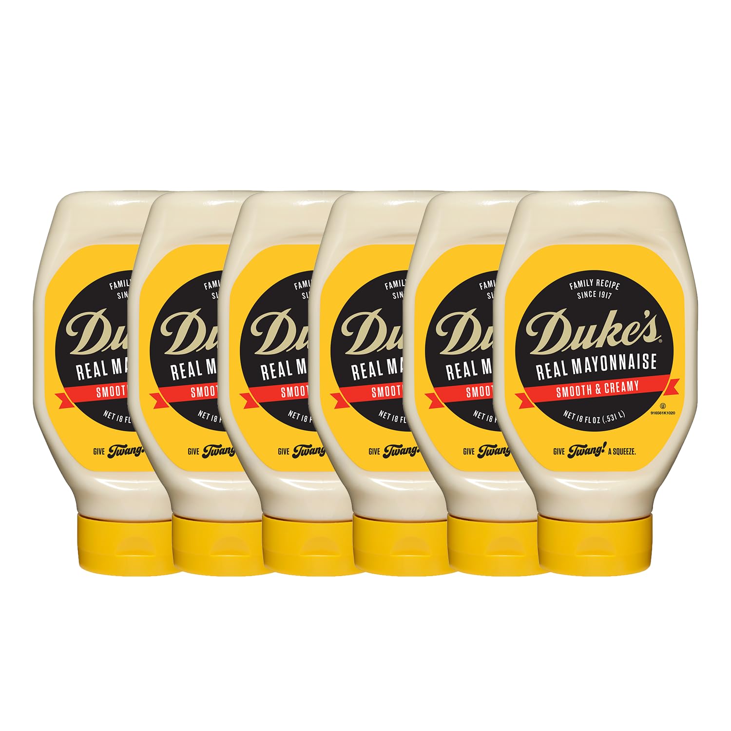 Duke’s Real Mayonnaise Squeeze Bottle – Original Smooth & Creamy Taste, 18 Ounce (Pack of 6)