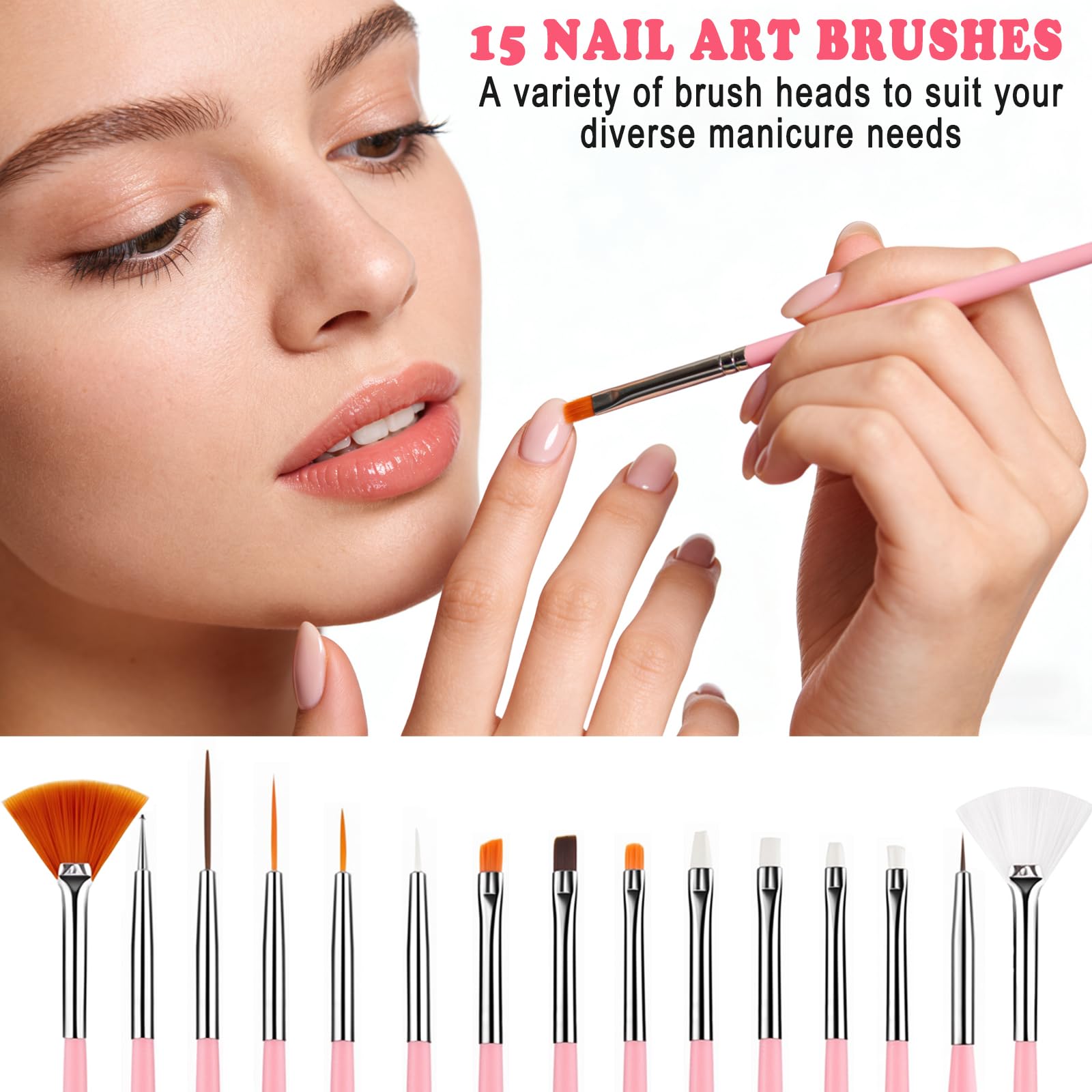 35 Stück Nagelkunst-Werkzeugset, Nagelkunstpinsel, Nagelständer, Nagel-Dotting-Werkzeug mit zwei Spitzen und Silikon-Skulpturstift, Nagelkunst-Set für Nagelkunst-Design zum Selbermachen