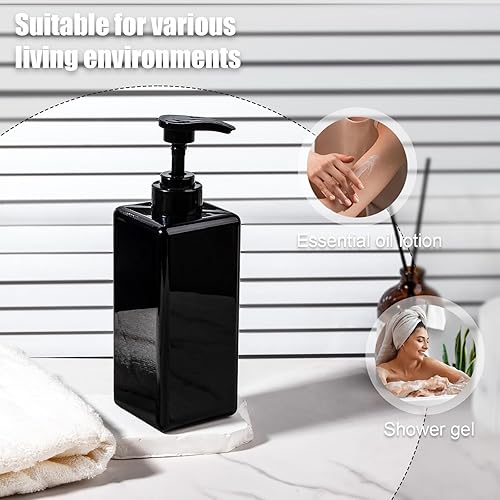 Miniatura 6 de Dispensador de jabón de manos, botellas de plástico con bomba, dispensador de loción vacía recargable, contenedor de líquido para baño, cocina,