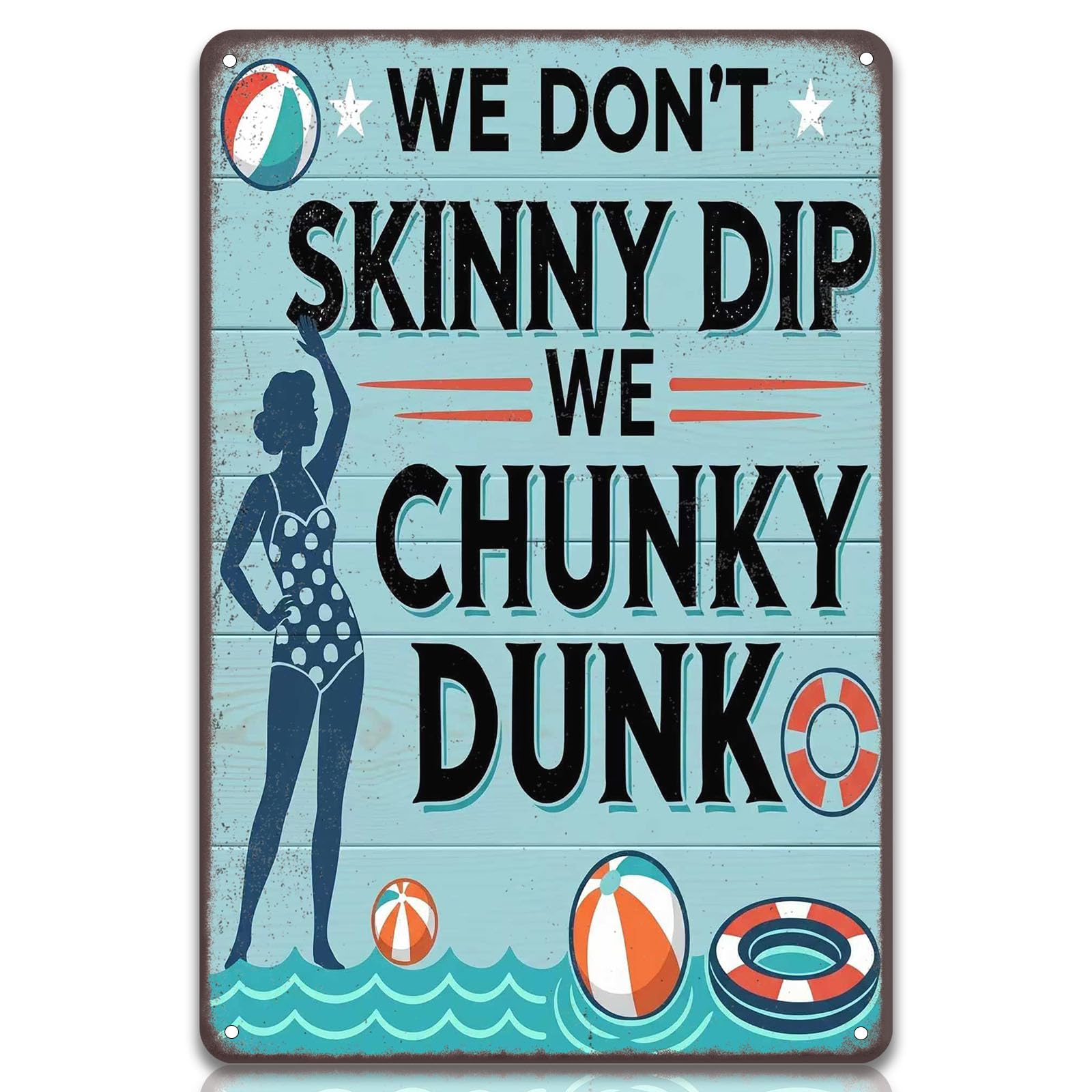 Photo 1 of YJDYJD Funny Pool Metal Tin Sign 8x12 Inch