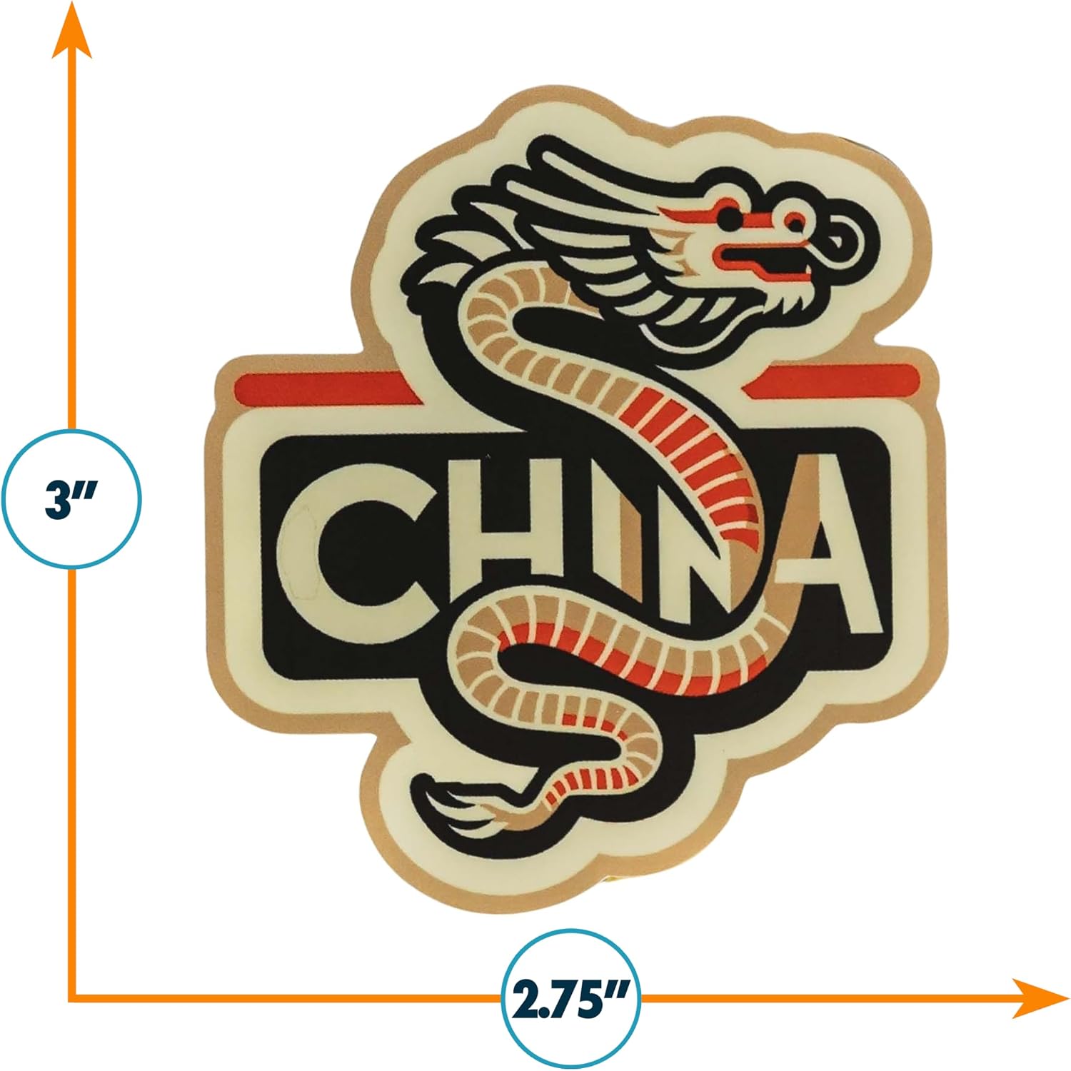 Vagabond Heart China Sticker - Chinese Weatherproof Vinyl Sticker - China Souvenir Decal image 3
