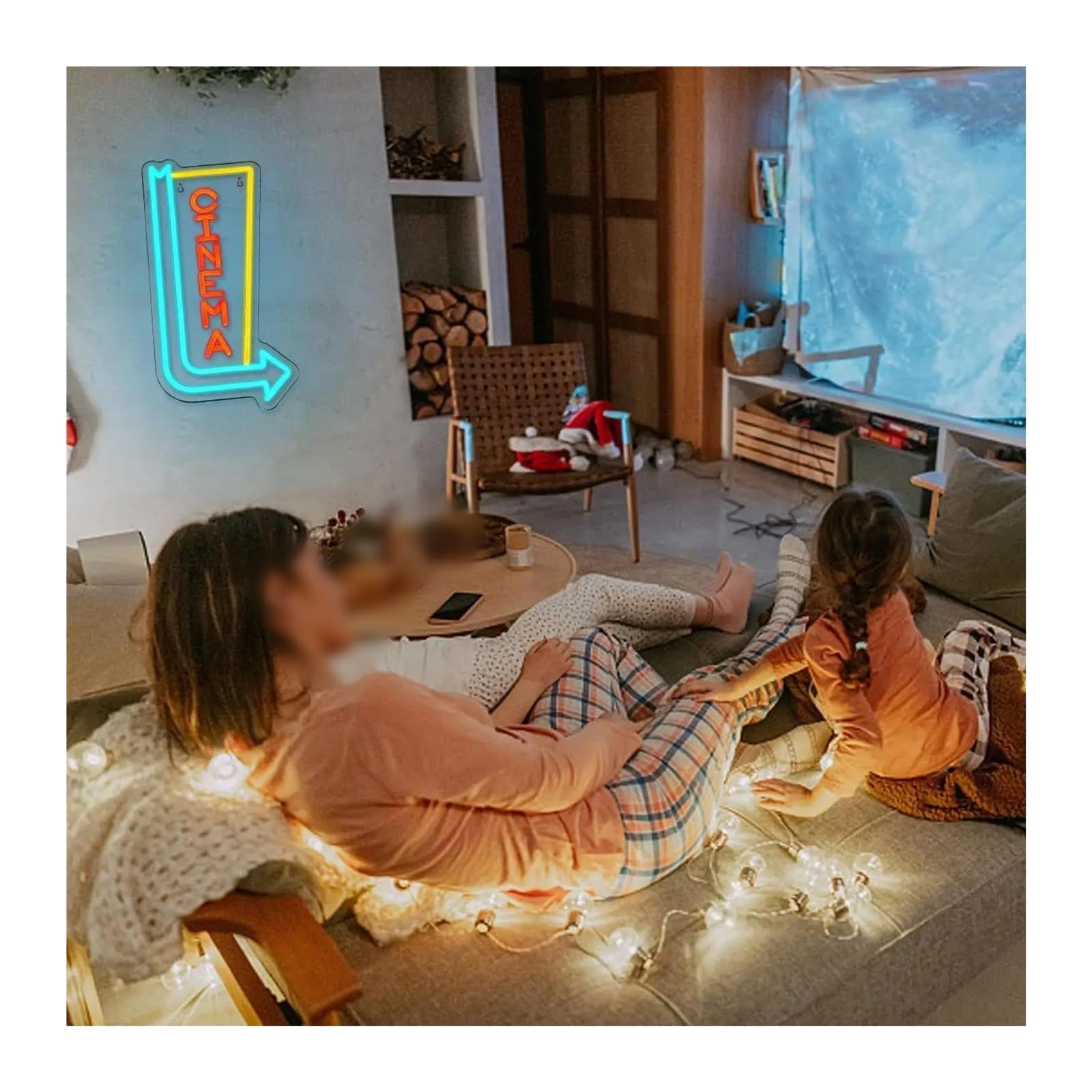 XENITE Luci al Neon Da Parete Cinema LED Neon - Atmosfera Cinematografica, Adatta Per Sale Video, Home Theater E Decorazioni Per Feste 42cmx20cm