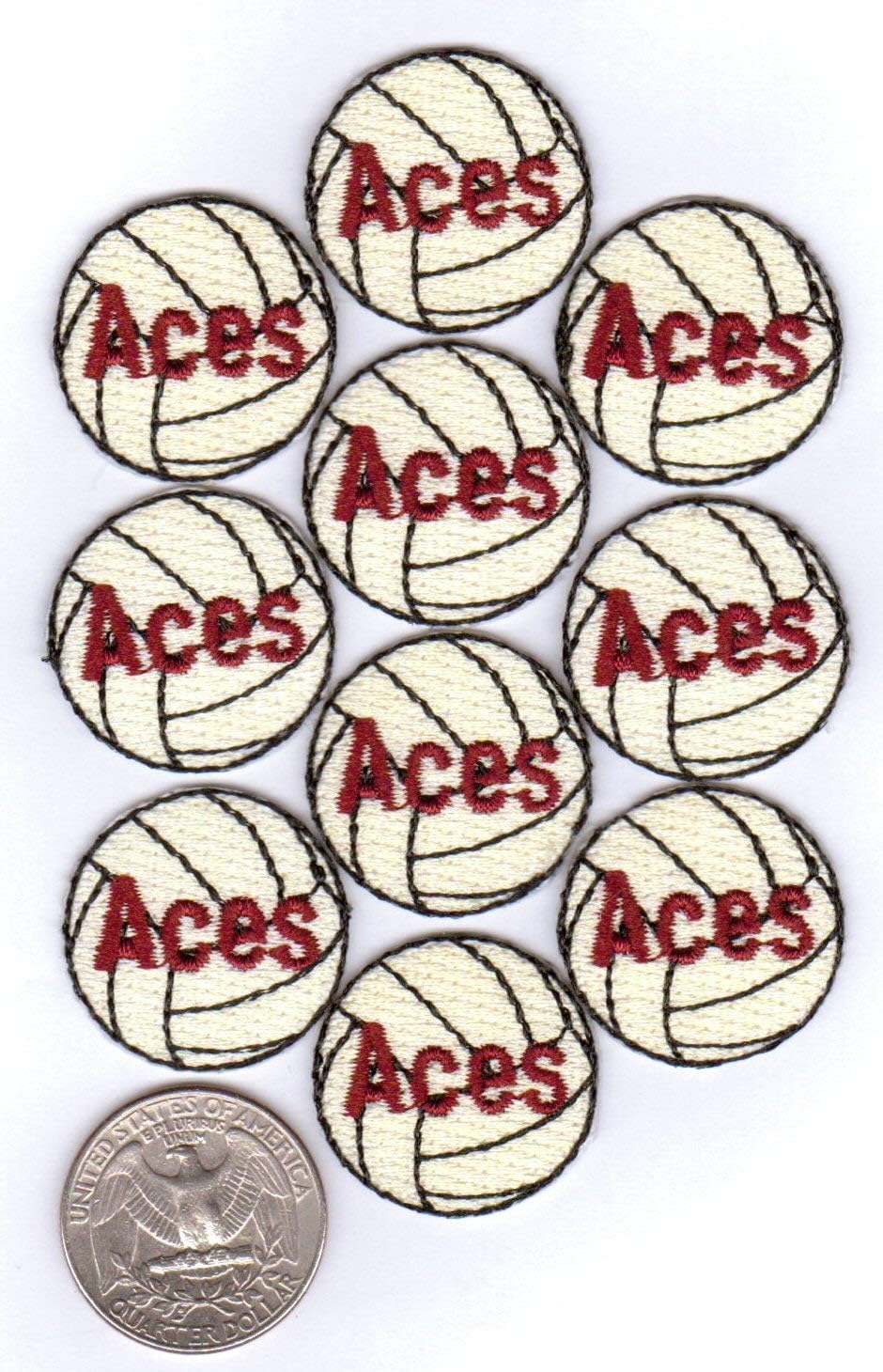 20 Volleyball Patches Aces 1.0inch Diameter 100