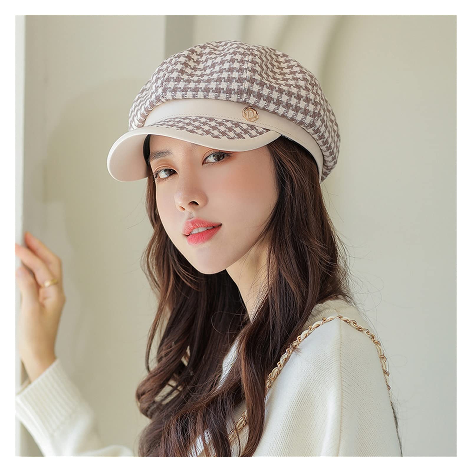 Amazon.co.jp: 帽子 ファッション八角帽子女性ウィンターキャップ