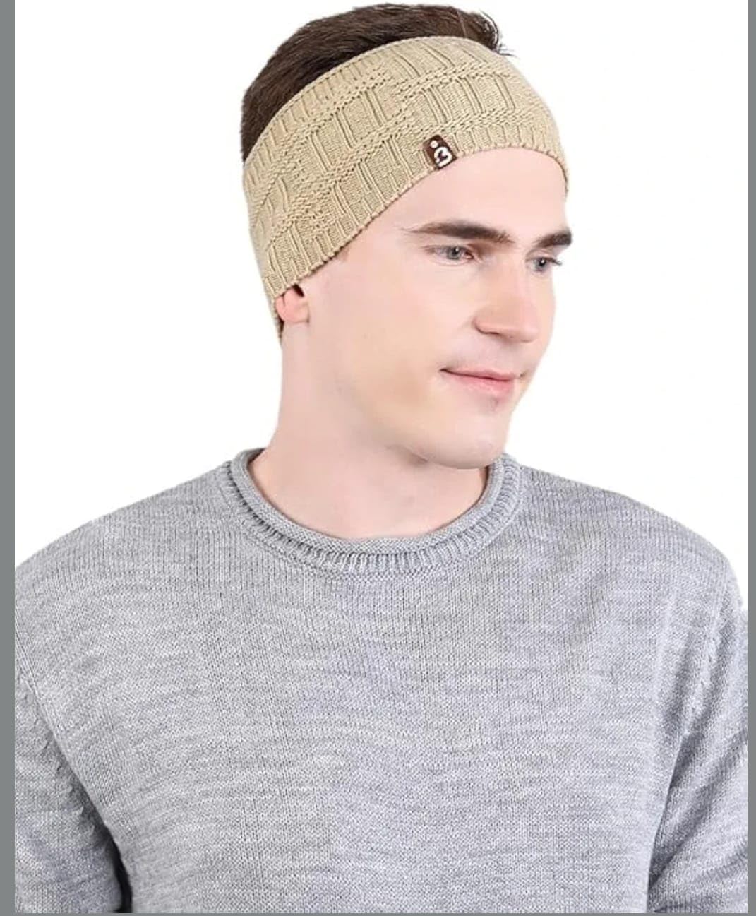 Unisex Woolen Knitted Headband – Cozy Winter Earwarmer for Men & Women