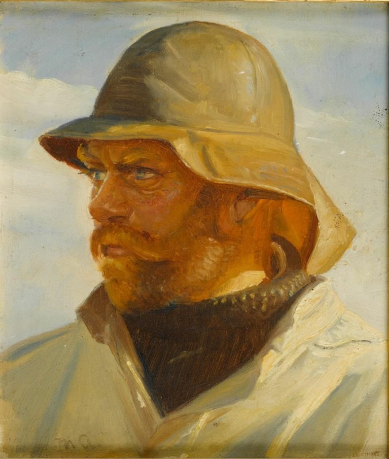 SERENDIPITP Retro Picture Poster Wall Art Pictures Painting Portrait of a Fisherman by Michael Peter Ancher Wall Art Canvas Print for Wall Decor 60x90cm