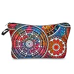 Deanfun Cosmetic Bag for Women, Mandala Flowers Waterproof Makeup Bags Roomy Toiletry Pouch Travel Accessories Gifts (51555)