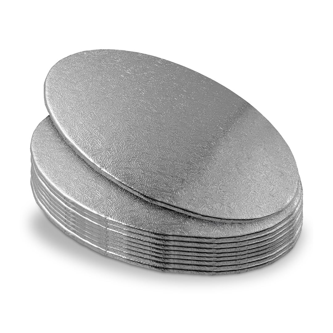 The Vanilla Valley 8" Round Cake Card Board Turn Edge 2mm Thick - Pack of 10
