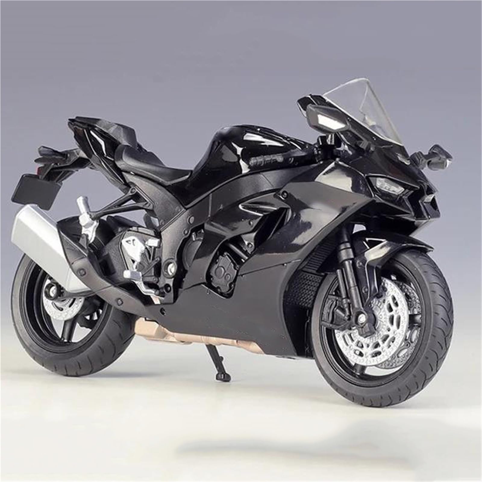 Modelo a Escala de Moto Juguetes De Motocicletas Todoterreno 1:12 para Kawasaki para Ninja ZX10R Serie Mini Moto Colección Maquetas(Nero)