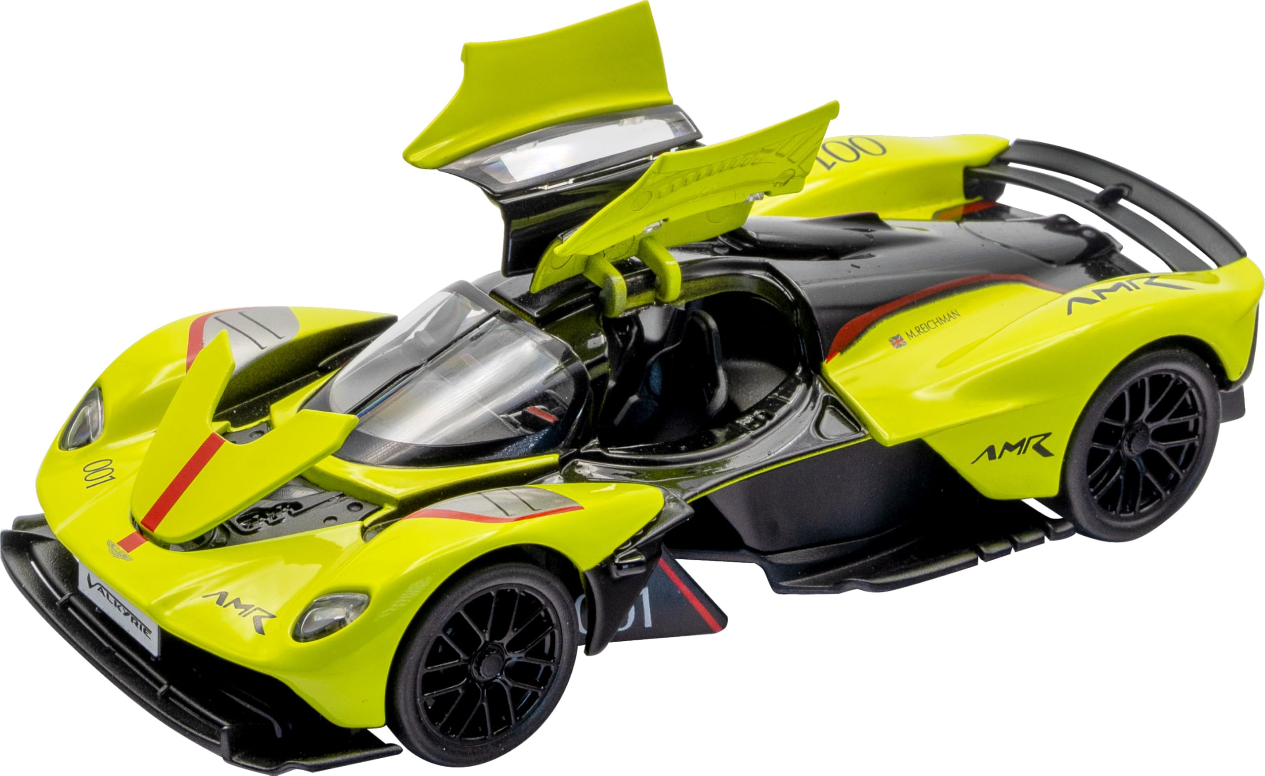 Aston Martin Valkyrie 1:32 Modellauto Mit Offizieller Lizenz – Türen & Kofferraum öffnen, Rückzug-Mechanismus, In Vitrine