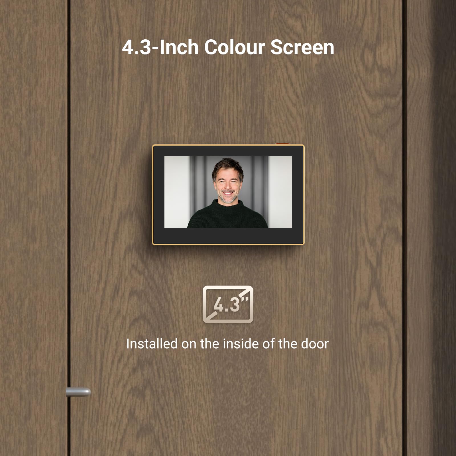 EZVIZ Peephole Camera (Door Viewer Cam) Wireless with 4.3" Monitor, 14-26mm Hole, 35-105mm Door Thickness, 2.4GHz Wi-Fi - Image 3