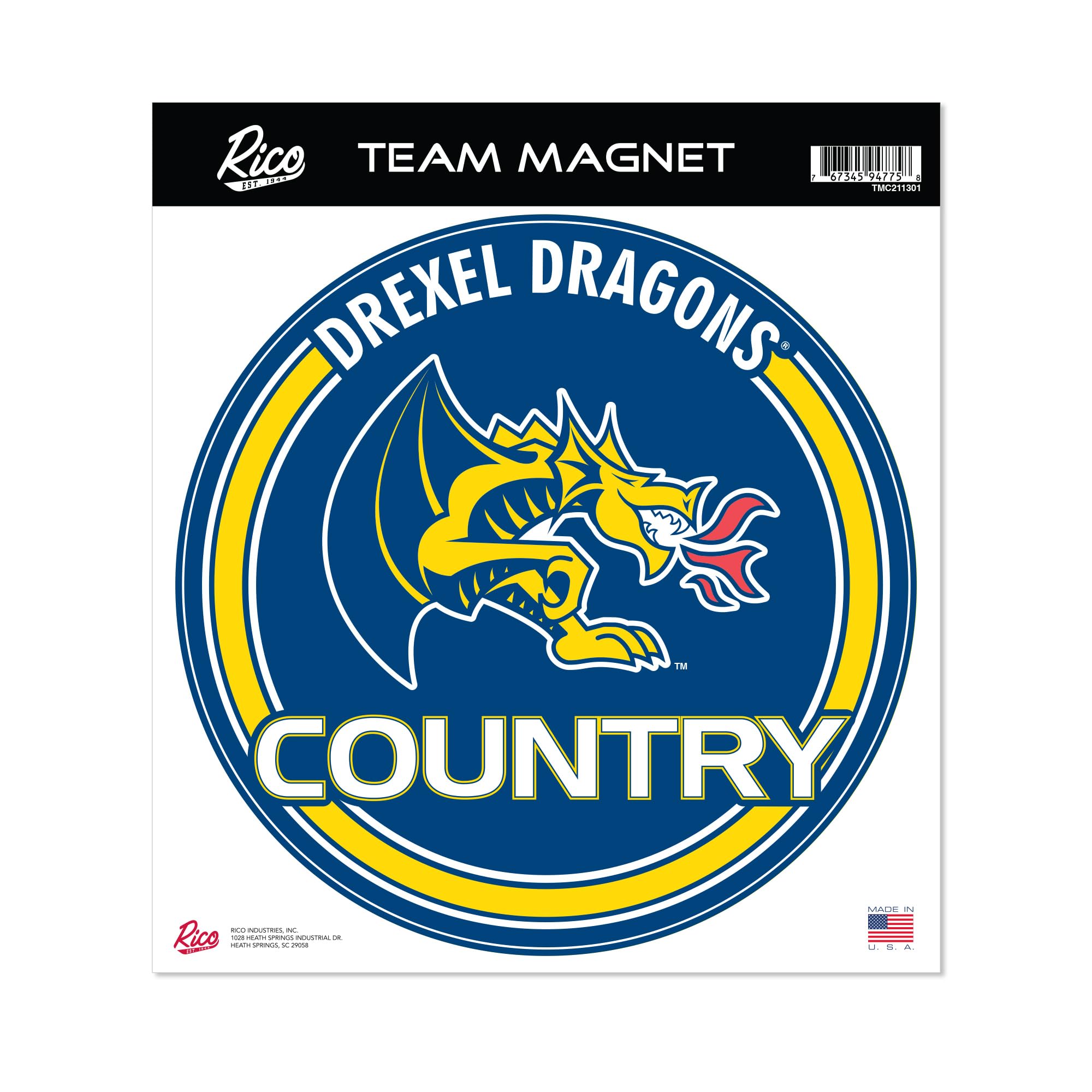 Aimant Drexel Dragons 20,3 cm Rico Industries aux finitions soignees pour supporter