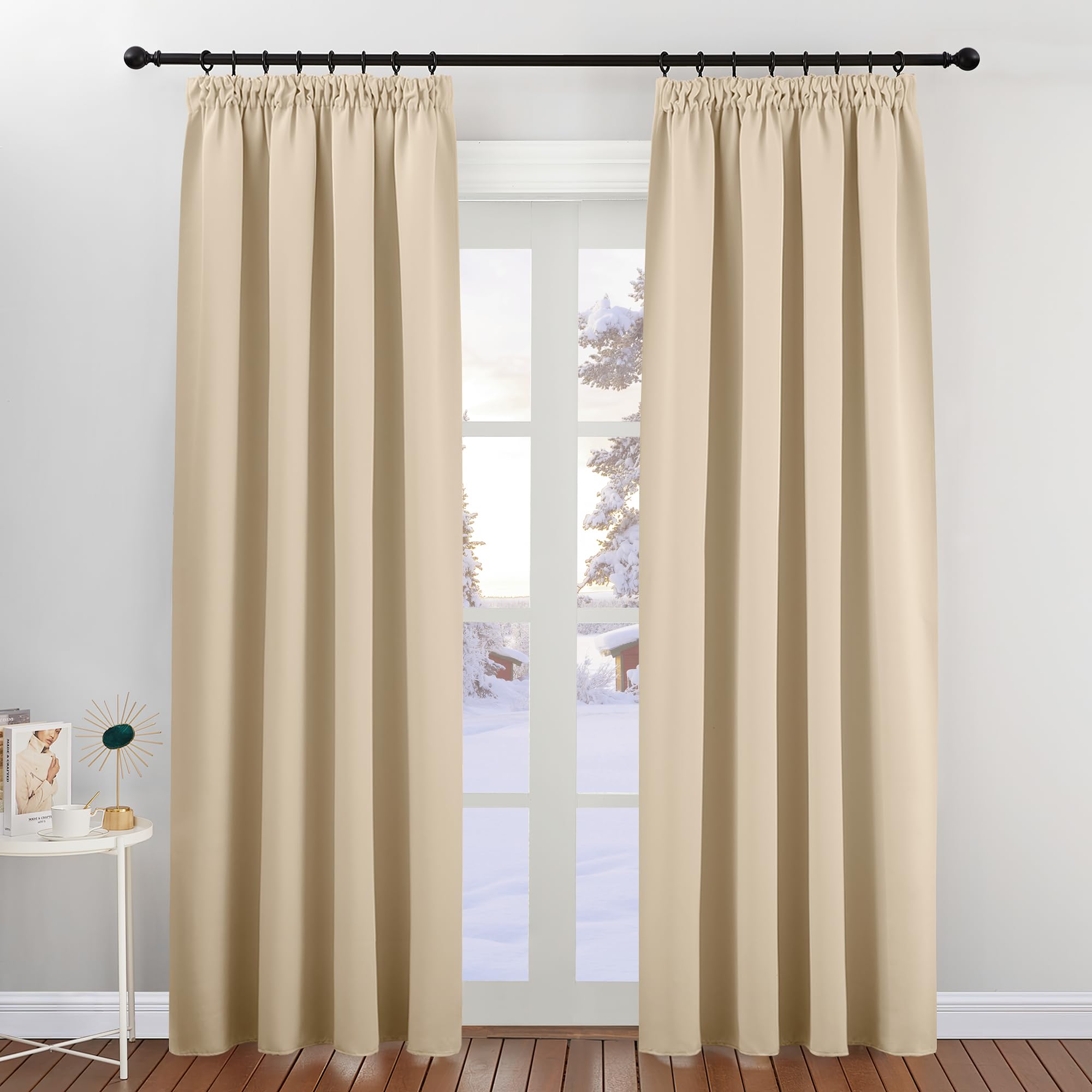 PONY DANCE Pencil Pleat Door Curtain Blackout