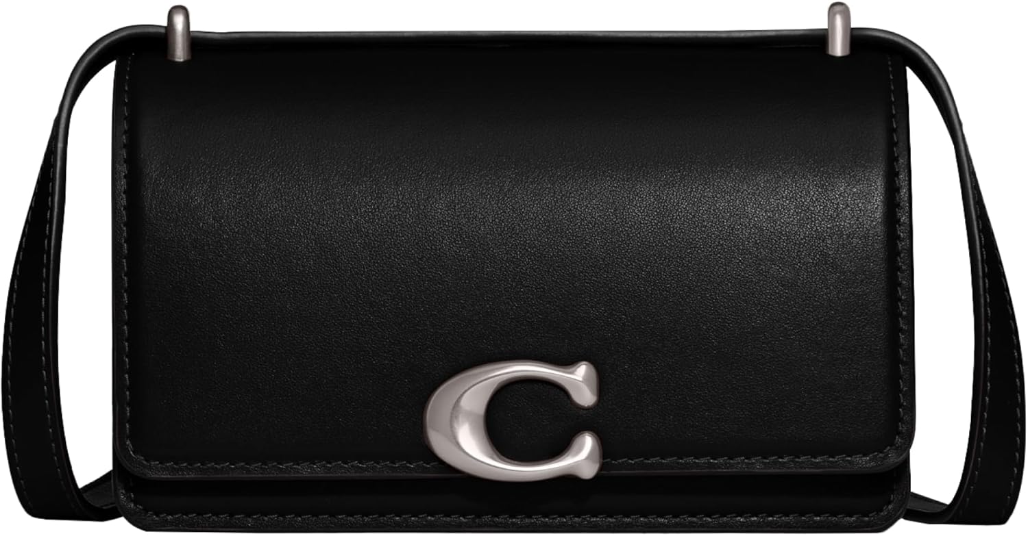 COACH womens Luxe Refined Calf Leather Bandit Crossbody