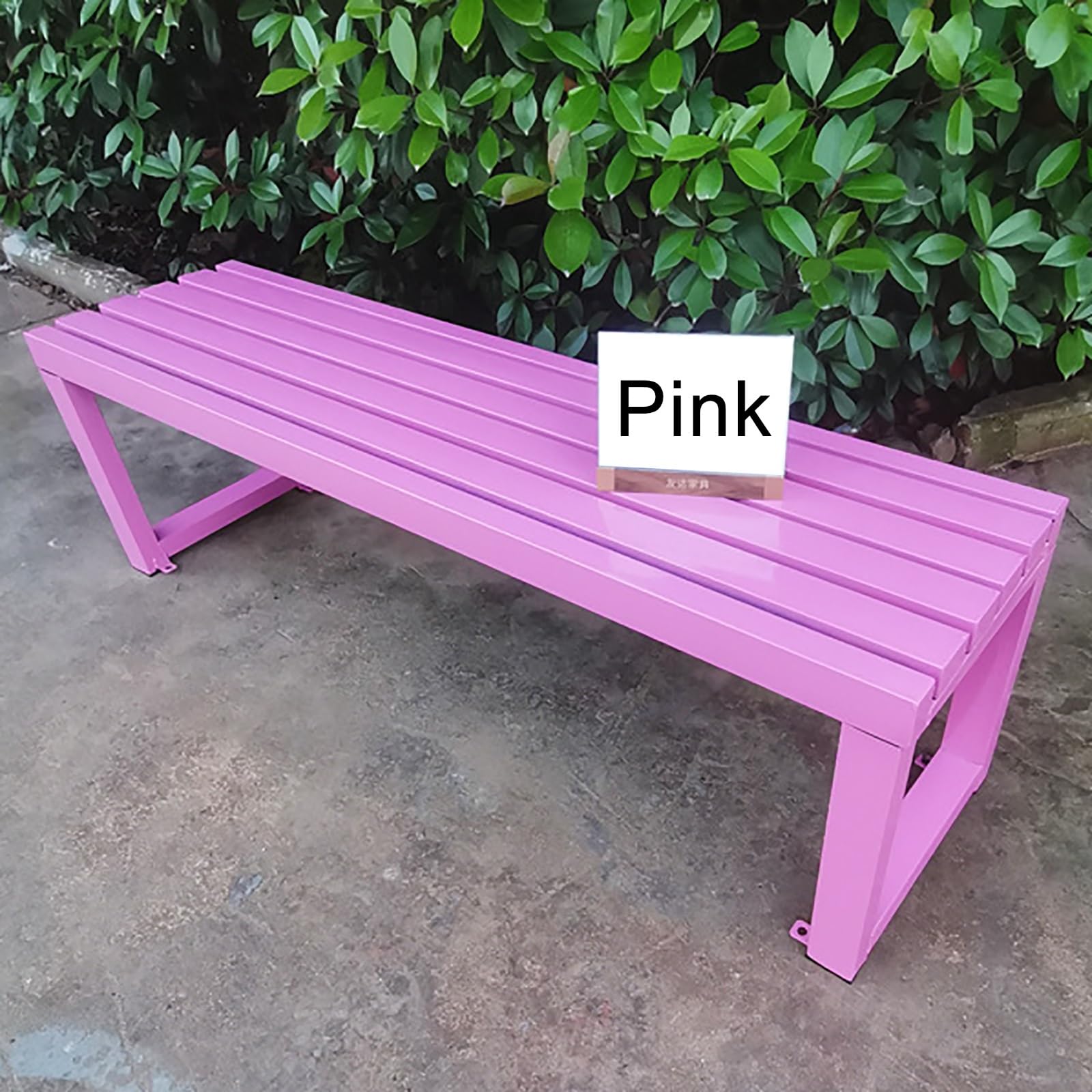 Banco de parque de metal resistente a la intemperie, asiento pequeño de 79 pulgadas para exteriores, patio, escuela y Ln, capacidad de 800 libras, ideal para parejas y jardines