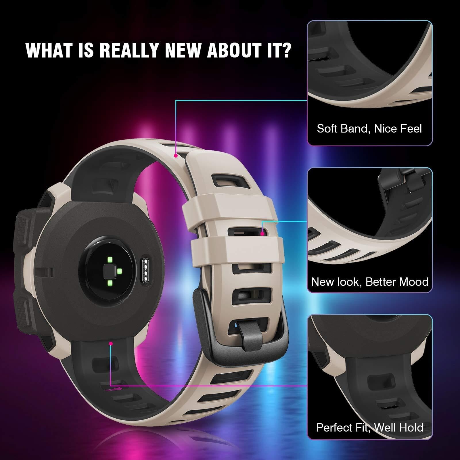 para 2 Bandas, /ES/Solar/Tactical Smartwatchs Tundra/Black