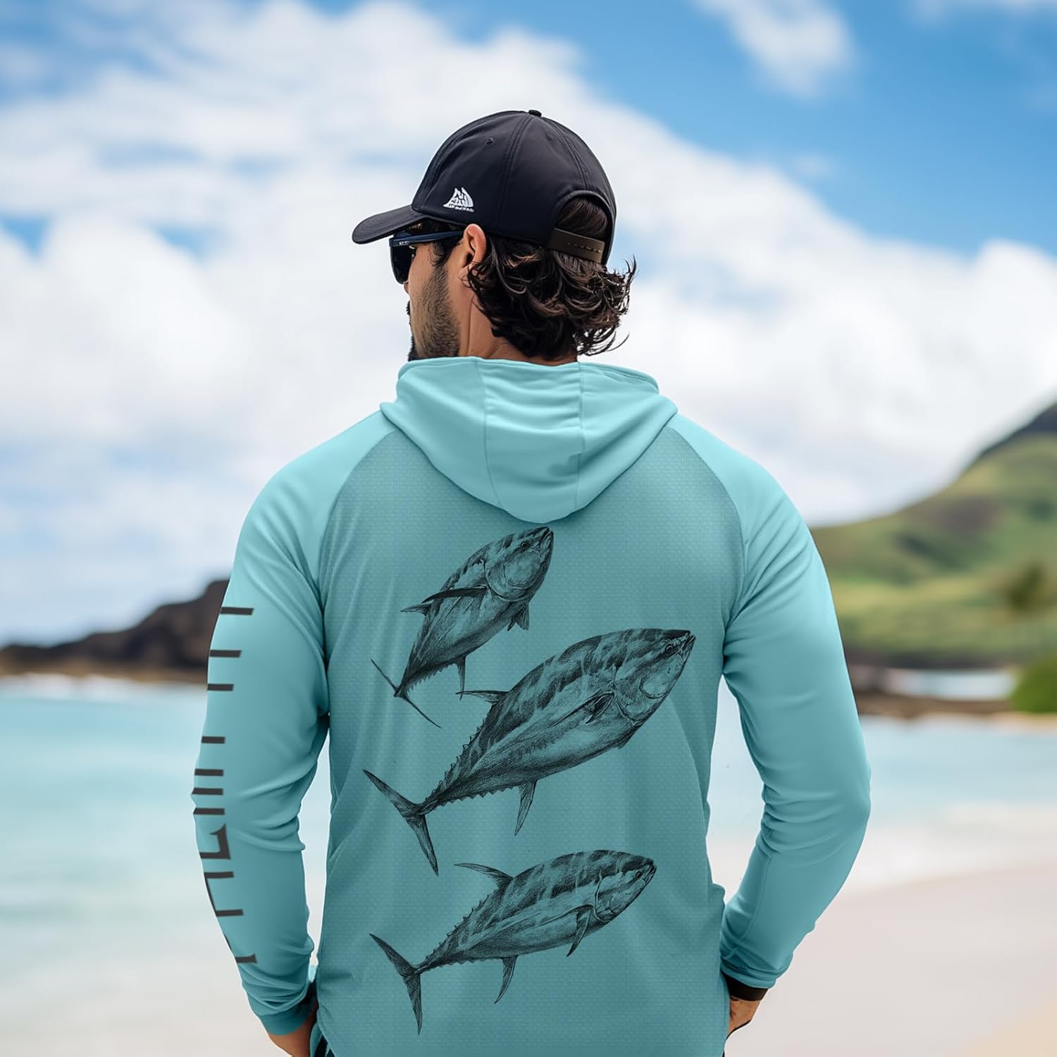 Palmyth Fishing Hoodie for Men UPF 50+ Sun Protection Long Sleeve UV Shirts Breathable Quick-Dry - Image 2